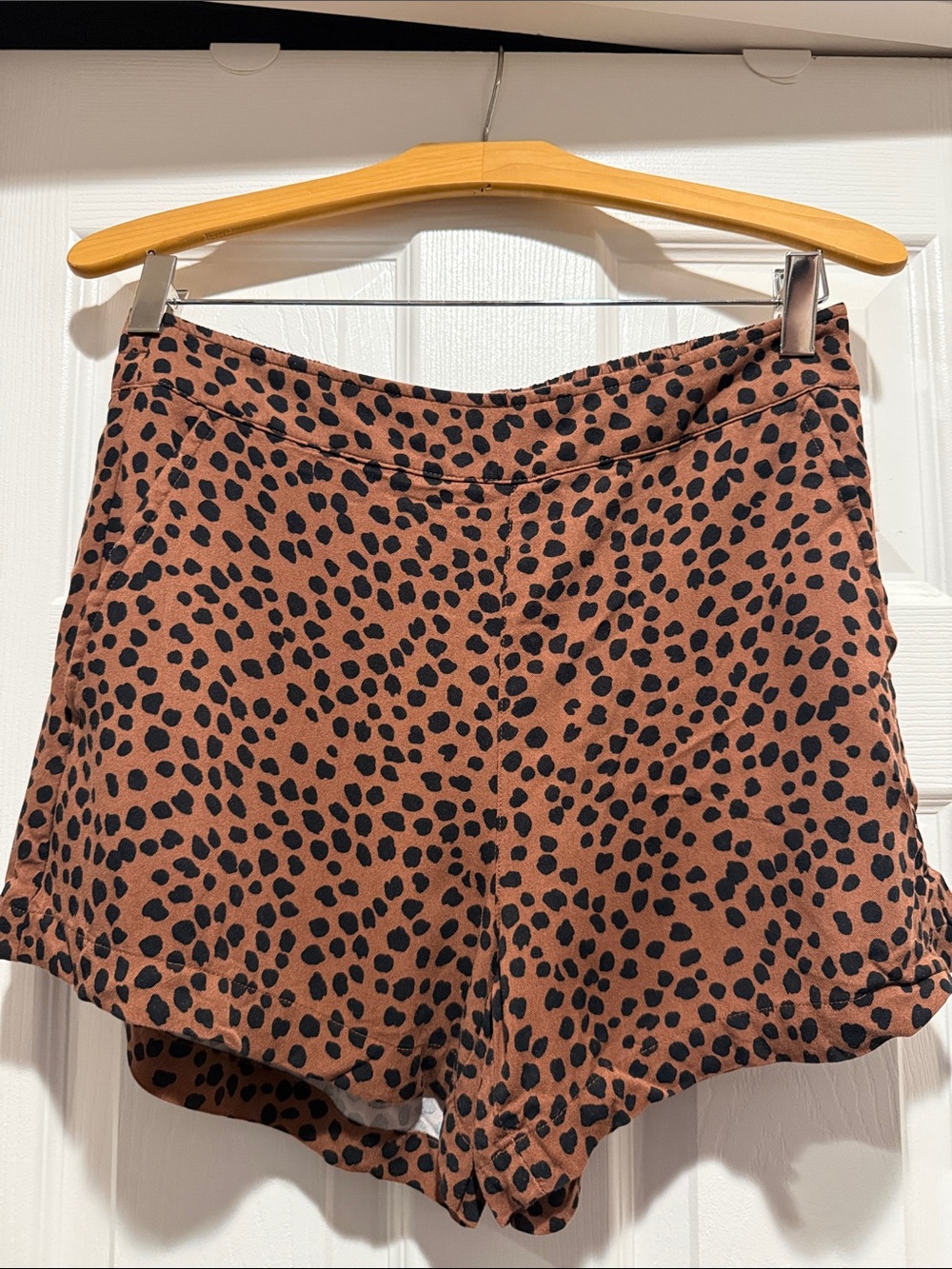 Old Navy Brown Leopard-Print High Waist Shorts